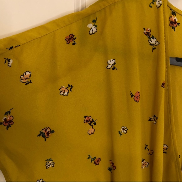 Bella Ella Golden horizon Mustard Yellow floral wrap maxi Dress Gorgeous Sz M - Picture 11 of 15